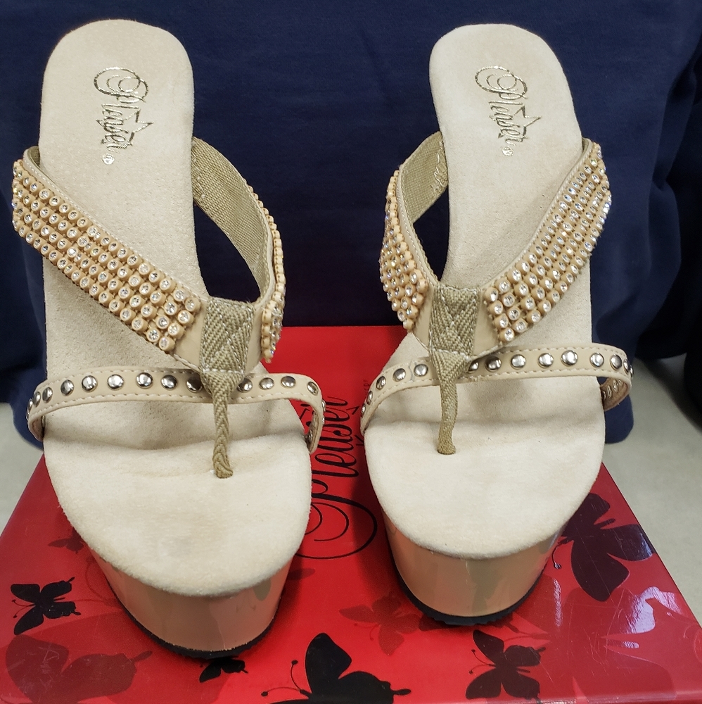 Pleaser Rhinestone Platform Heels